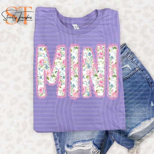Mini Pink Lace Floral Direct to Film Transfers