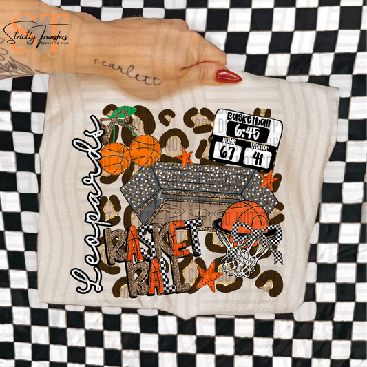 Leopards Leopard Basketball Collage Direct to Film Transfers