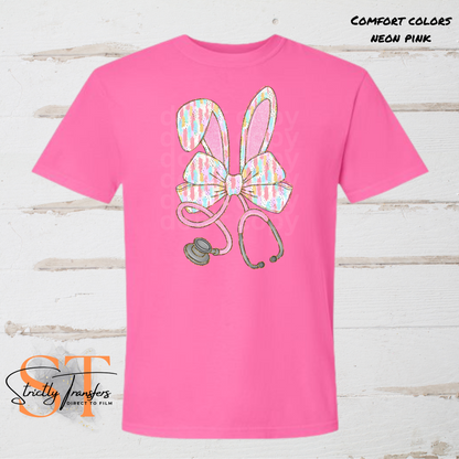 Nurse Easter Coquette Bow Direct to Film Transfers