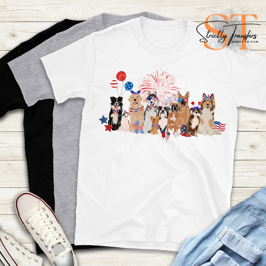 Patriotic Dogs Direct to Film Transfers