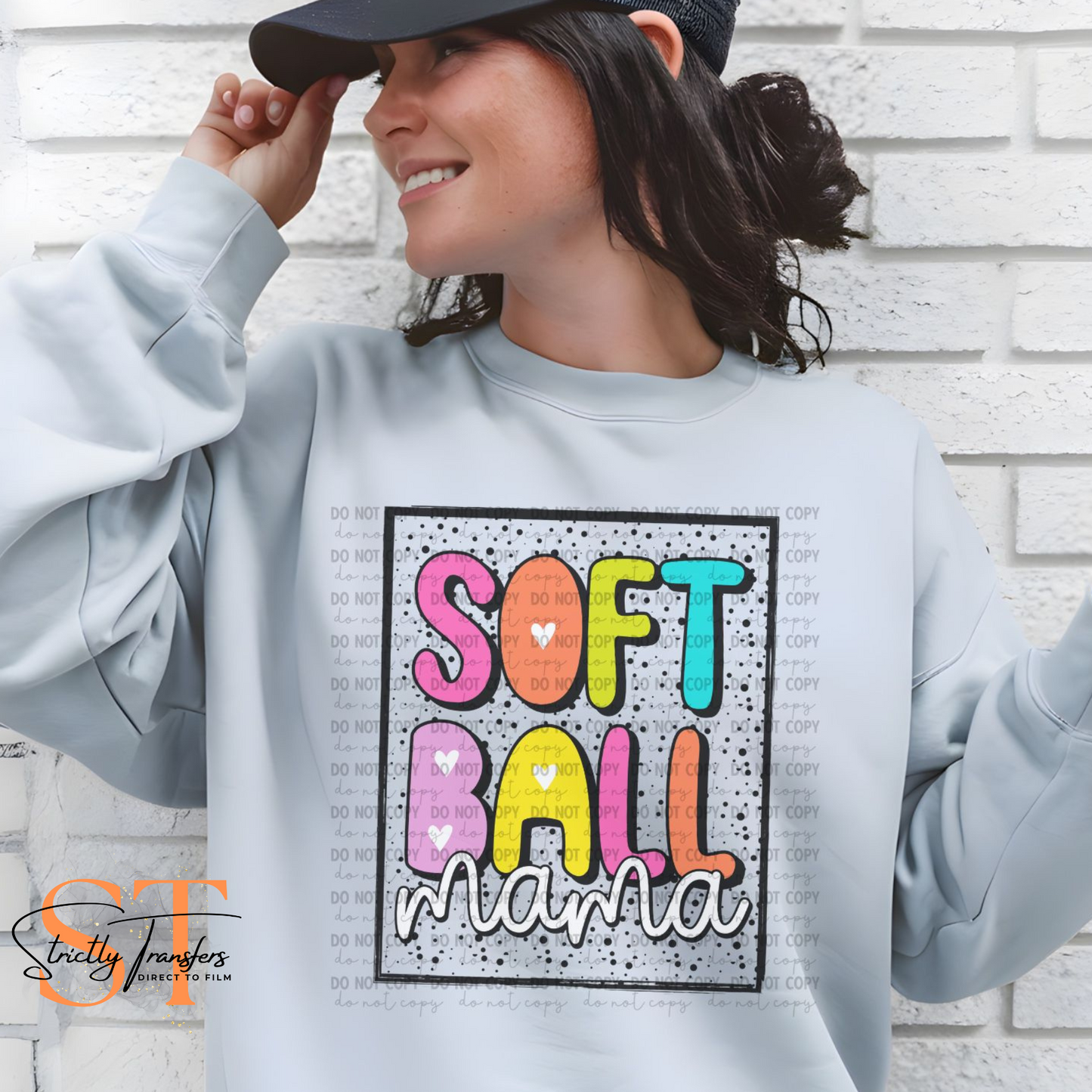Sports Mama Bright Polka Dots - 10 Sport options Direct to Film Transfers