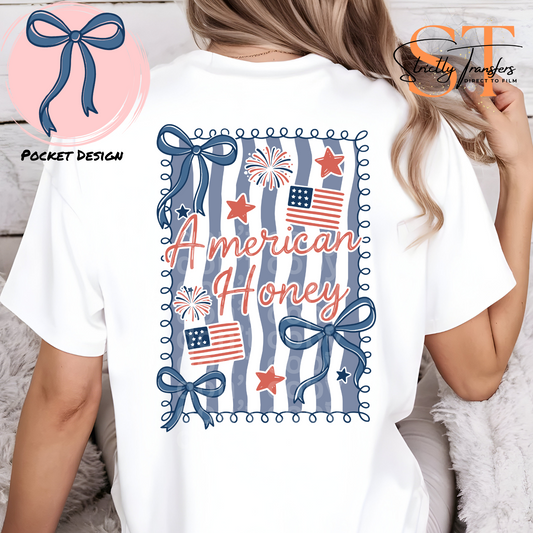 American Honey pocket design included Direct to Film Transfers