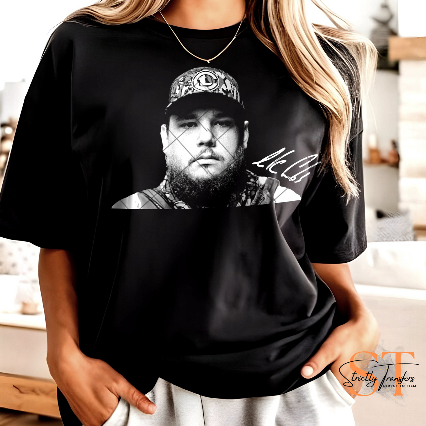 Luke Combs Signature Direct to Film Transfers