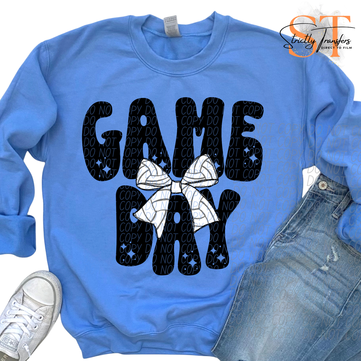 Game Day bows - 8 Sports Direct to Film Transfers