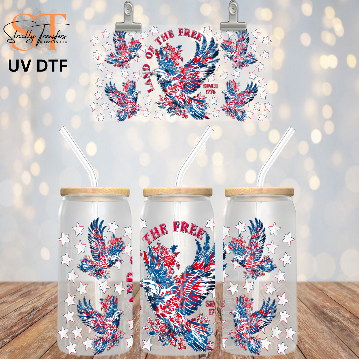Land of the Free UV Libbey Wrap Direct to Film Wraps
