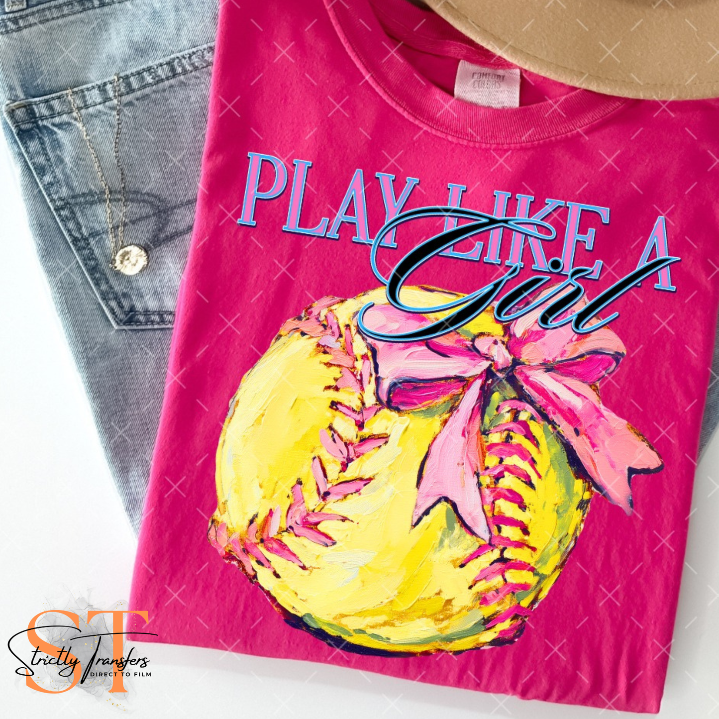 Play Like a Girl - 3 sports Direct to Film Transfers