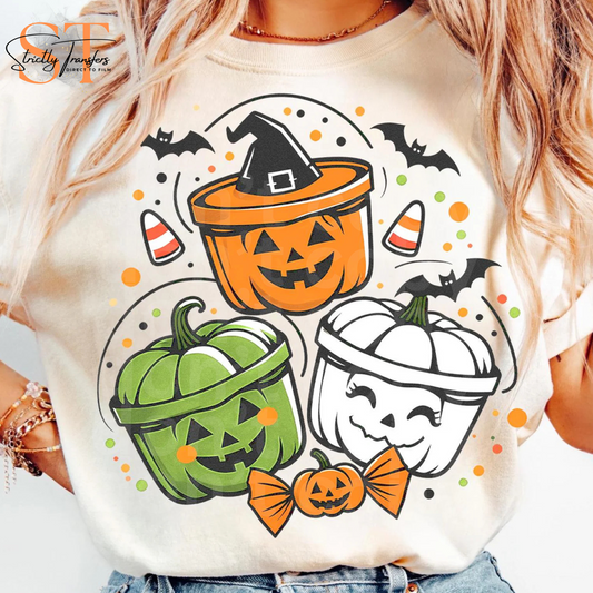 Halloween Buckets Direct to Film Transfers