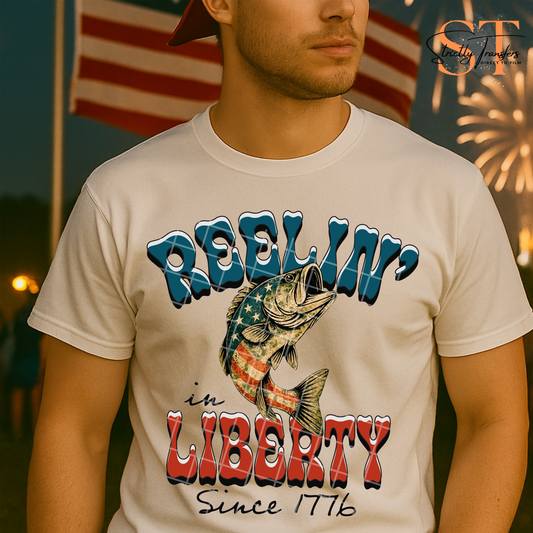 Reelin' in Liberty- 2 options Direct to Film Transfers
