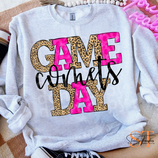 Leopard Pink Game Day Comets Direct to Film Transfers