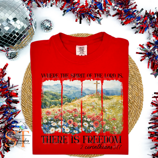 There is Freedom Brushstroke Direct to Film Transfers