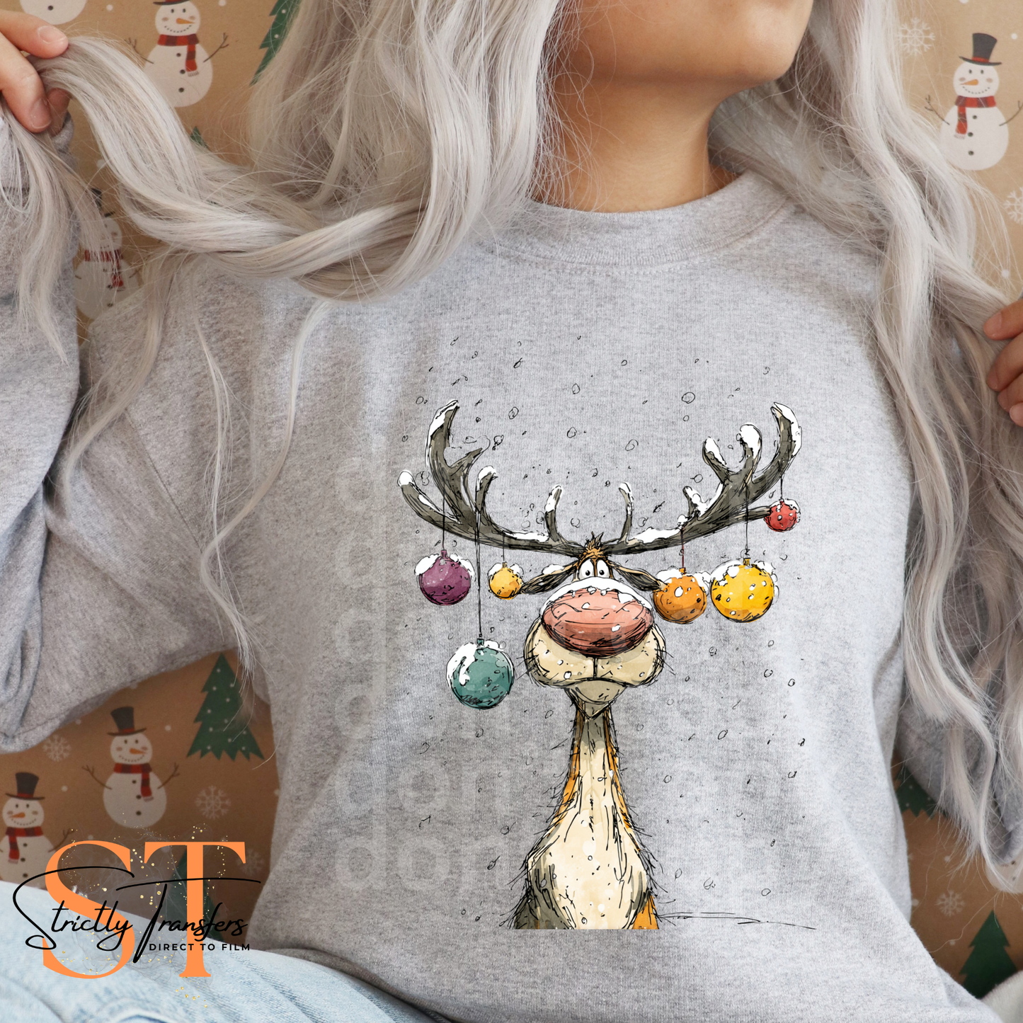 Funny Reindeer Direct to Film Transfers