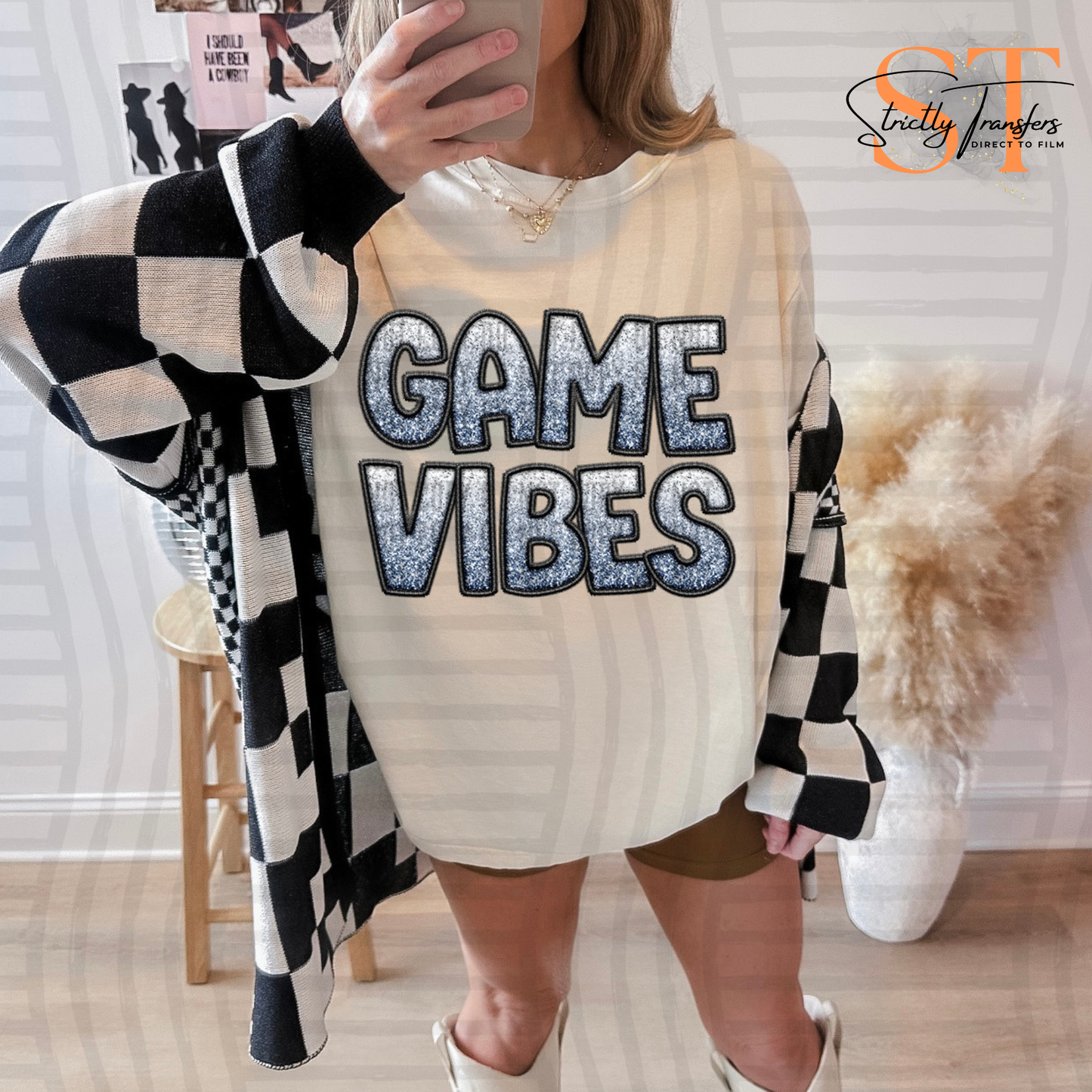 Game Vibes Glitters- 9 Colors Direct to Film Transfers