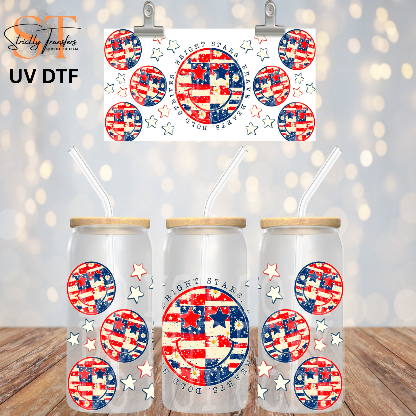 Bright Stars Bold Stripes Libbey Direct to Film Wraps