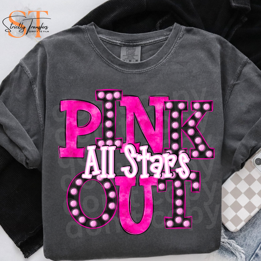 Pink Out All Stars Marquee Direct to Film Transfers