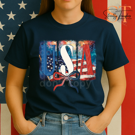 USA Brushstroke Direct to Film Transfers