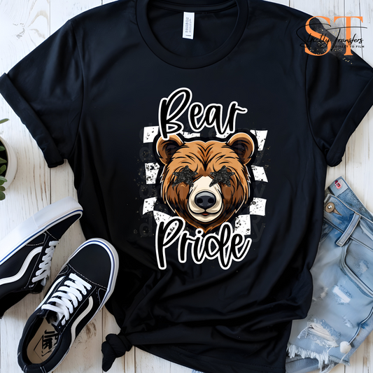 Bear Checkered Pride Direct to Film Transfers