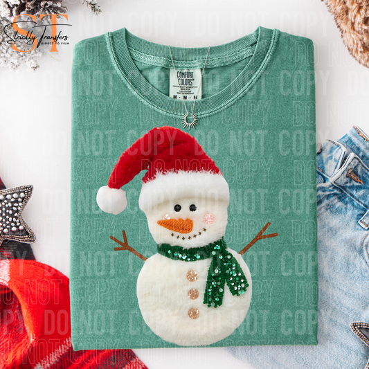 Snowman Faux Fur Direct to Film Transfers