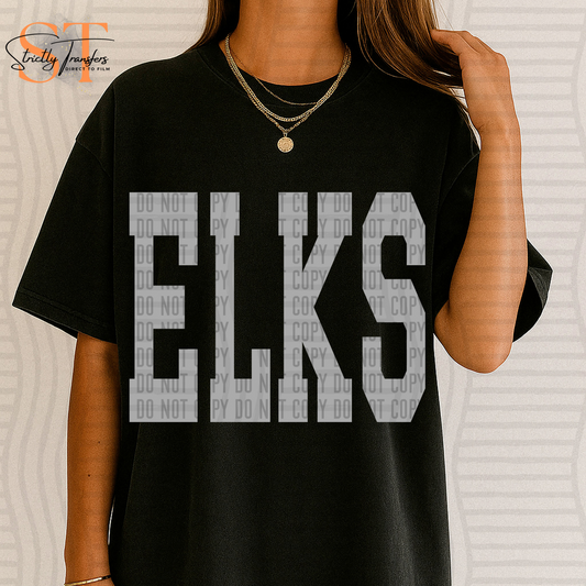 Elks Oversized Mascot Direct to Film Transfers