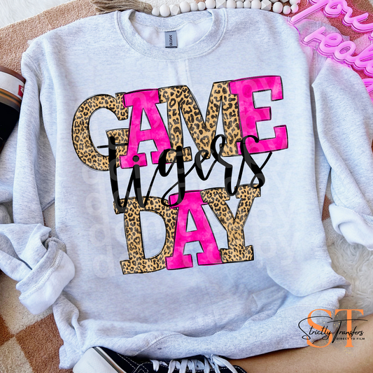 Leopard Pink Game Day Tigers Direct to Film Transfers