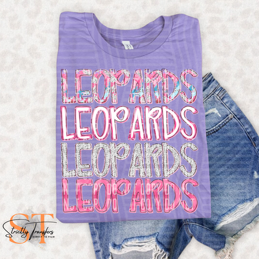 Leopards Heartpop Stacked Direct to Film Transfers