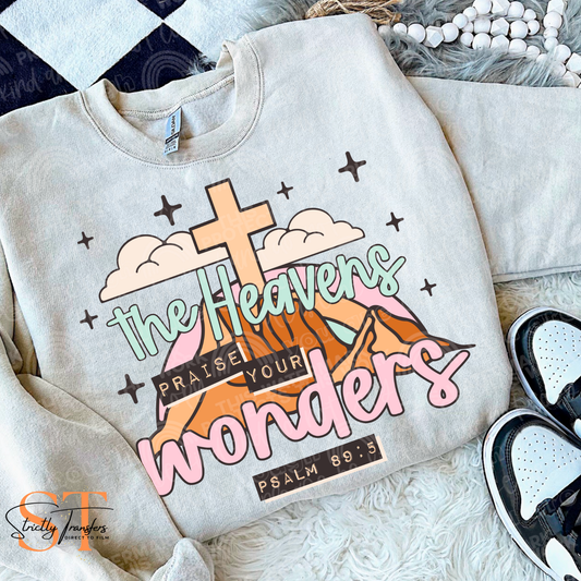 The Heavens Praise your Wonders Direct to Film Transfers