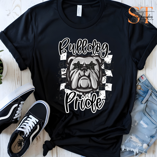 Bulldog Checkered Pride Direct to Film Transfers