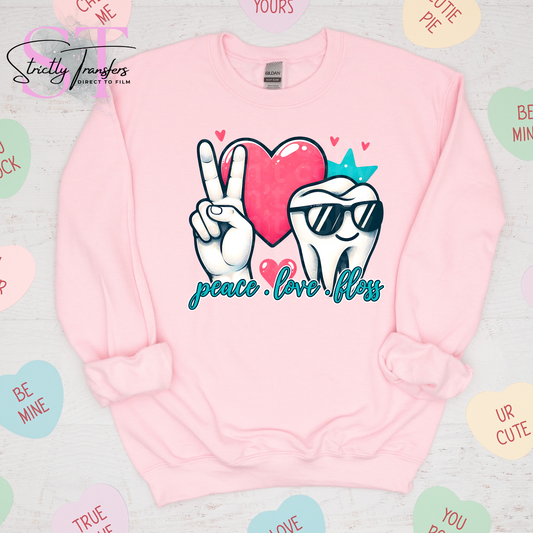 Peace Love Floss Direct to Film Transfers