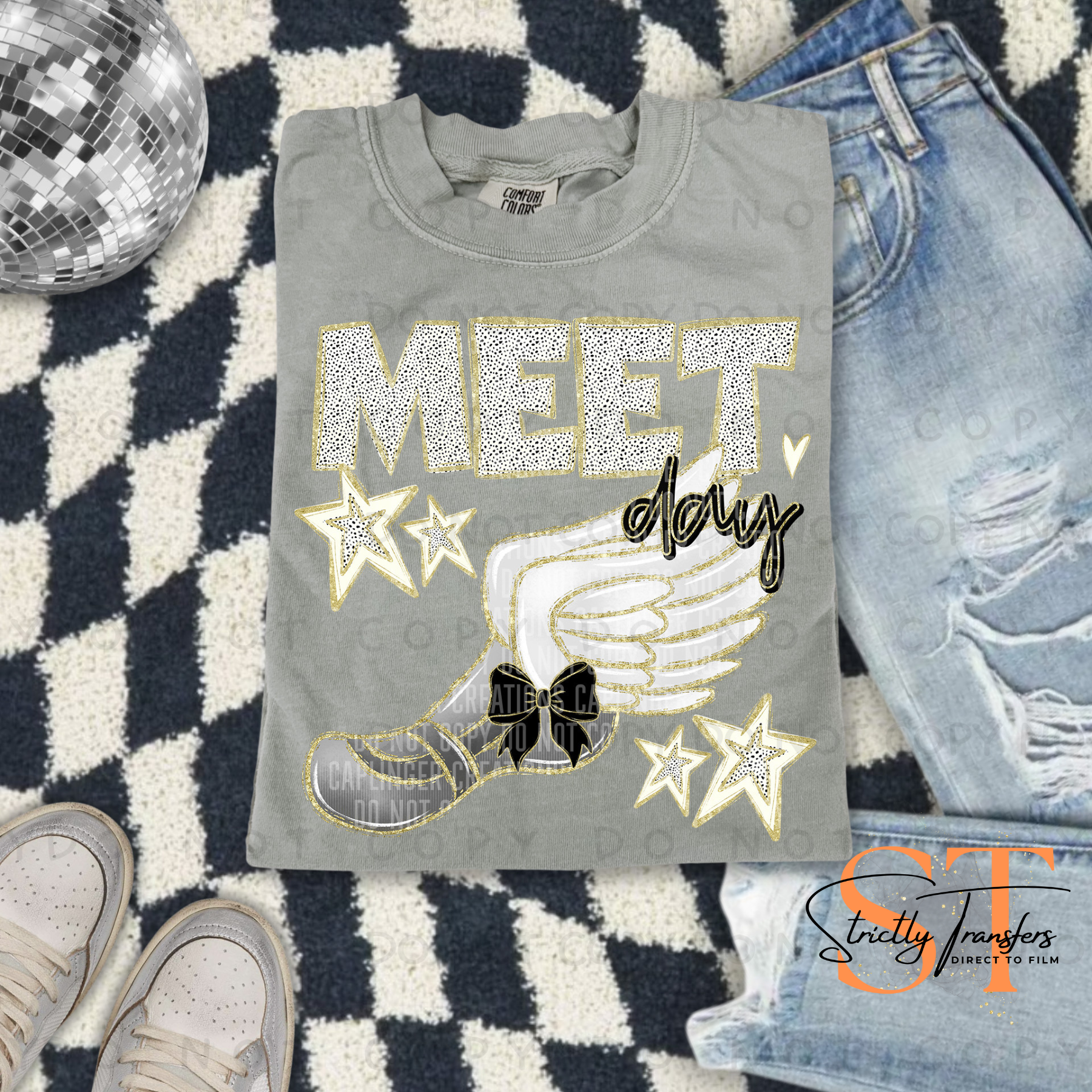 Track Meet Sticker Track Meet Day- multiple color options Direct to Film Transfers ...