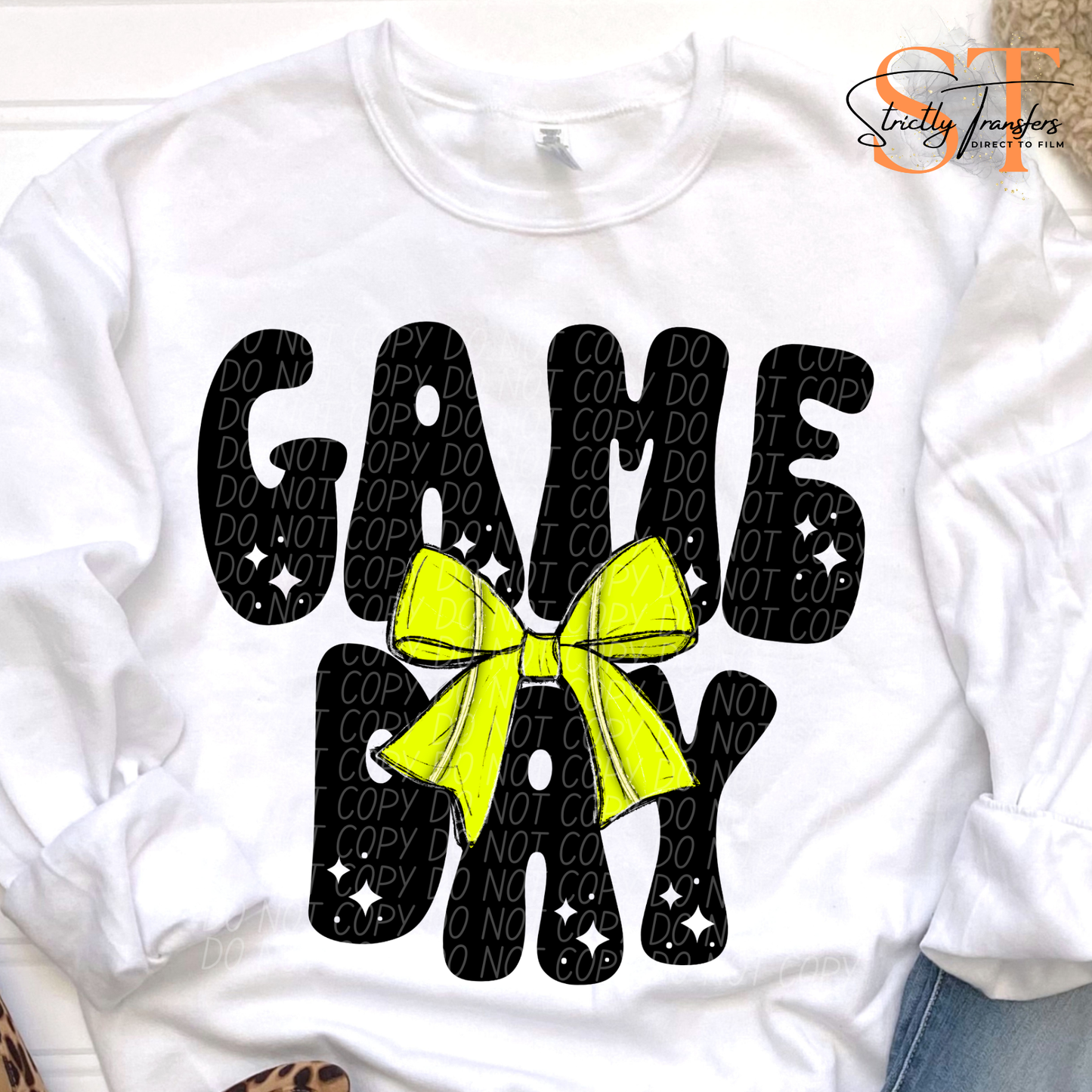 Game Day bows - 8 Sports Direct to Film Transfers