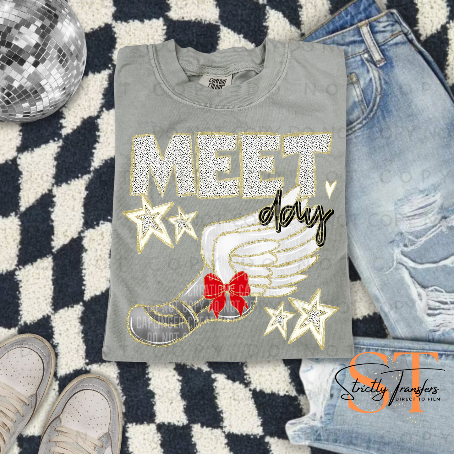 Track Meet Day- multiple color options Direct to Film Transfers