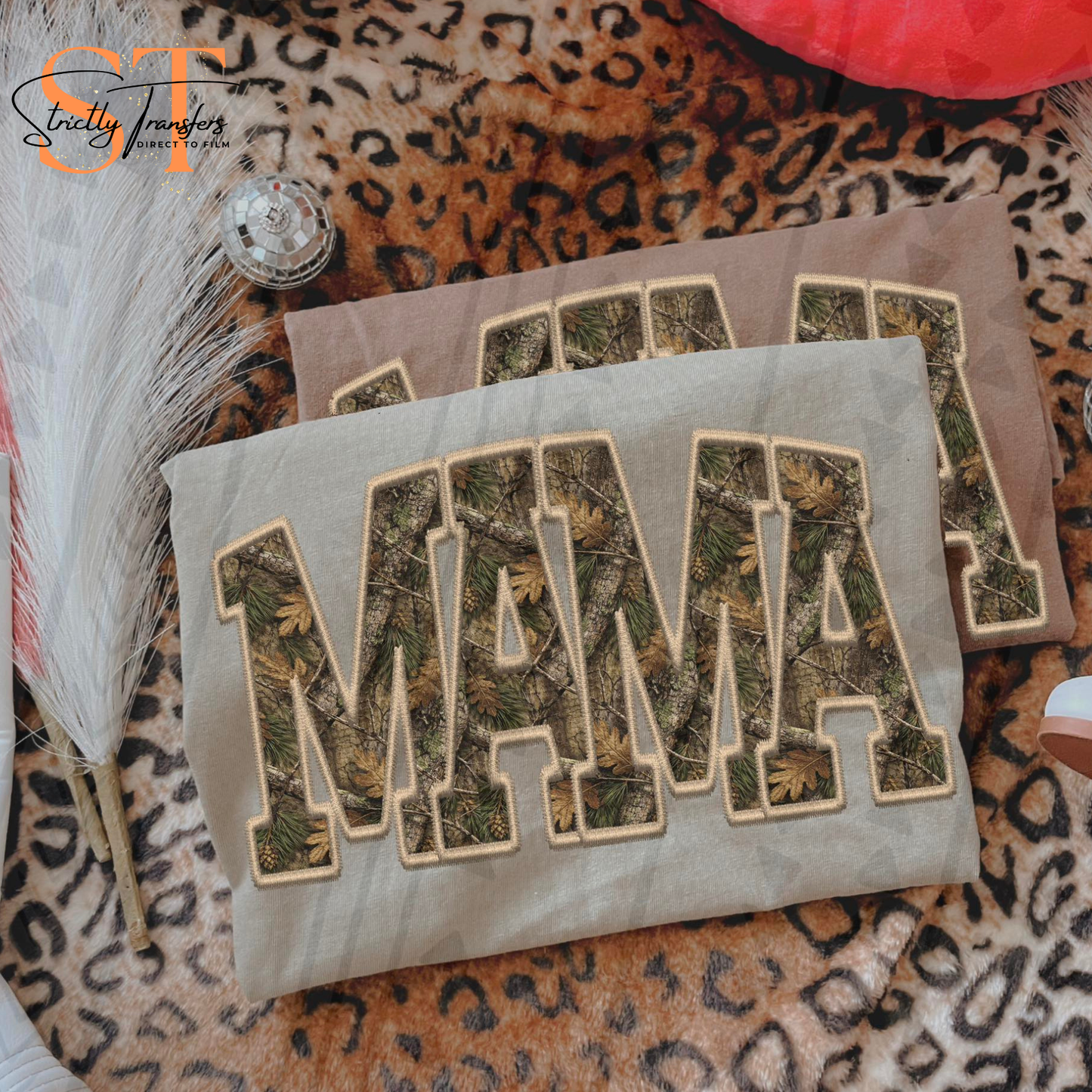 Camo Mama Direct to Film Transfers