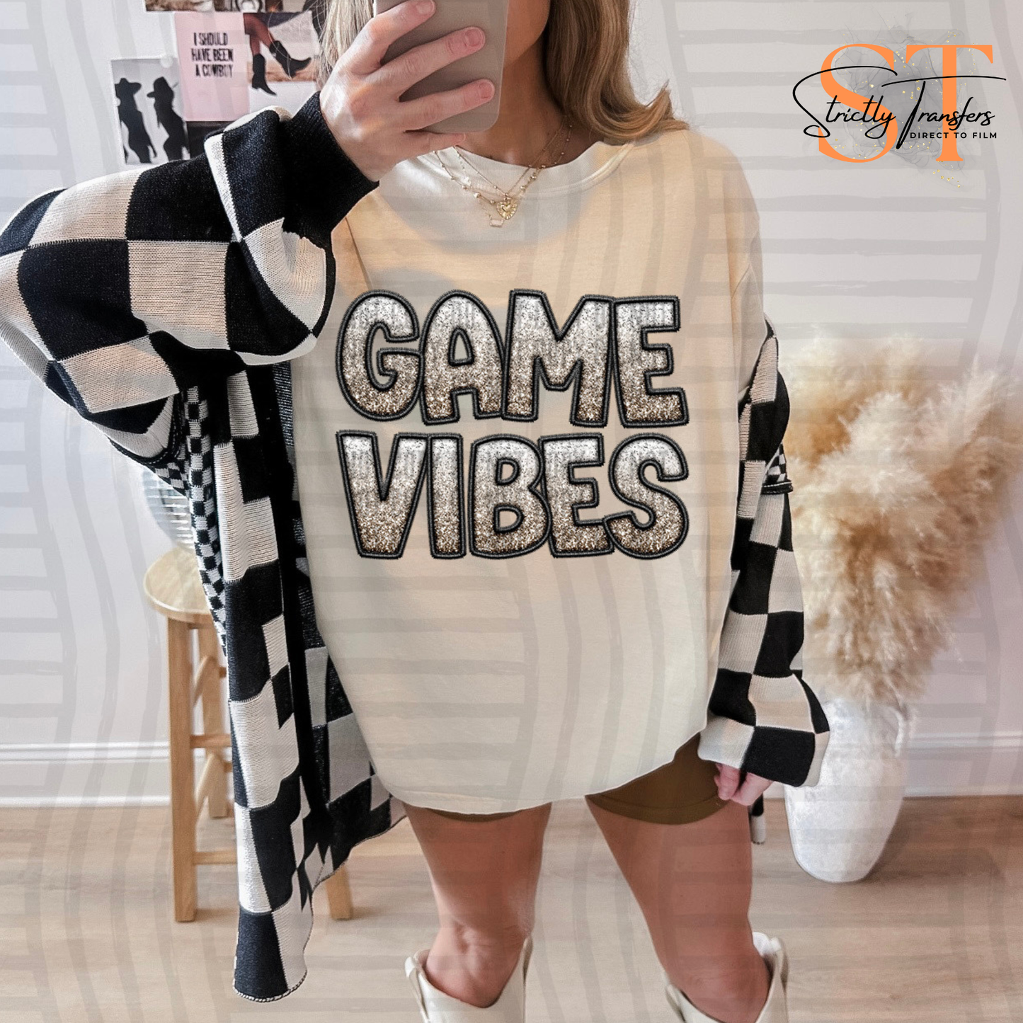 Game Vibes Glitters- 9 Colors Direct to Film Transfers