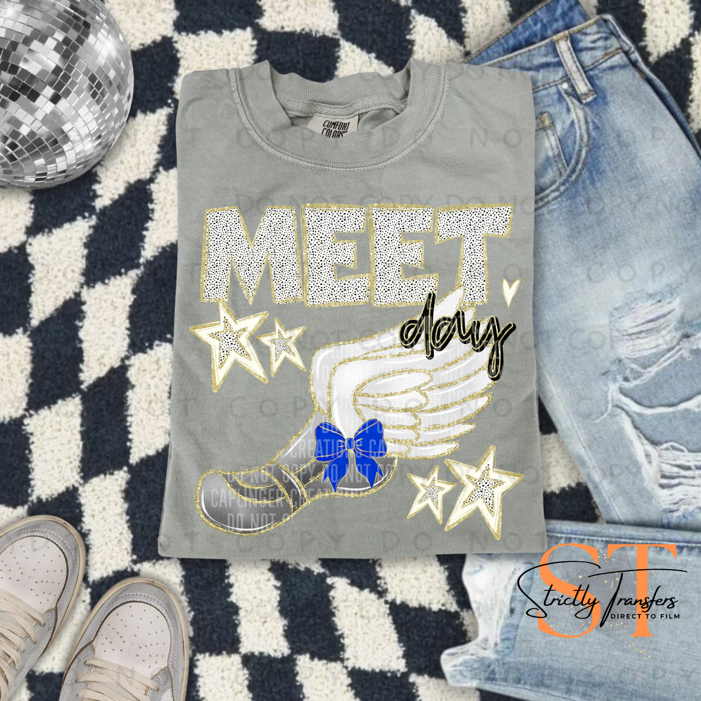 Track Meet Day- multiple color options Direct to Film Transfers