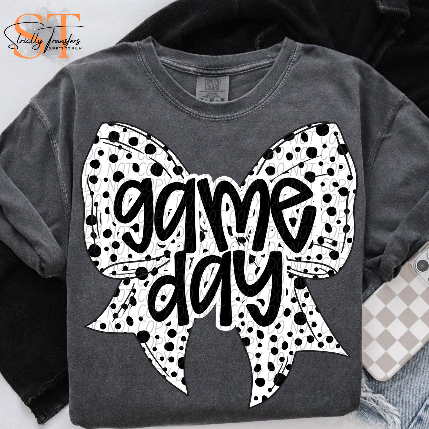 Game Day Polka Dots Direct to Film Transfers