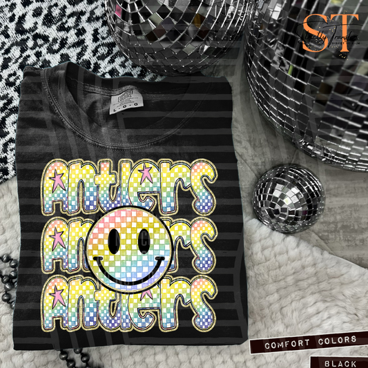 Antlers Smiley Triple Stacked Direct to Film Transfers