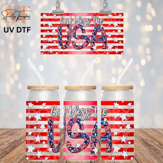 God Bless the USA UV Wrap Direct to Film Wraps