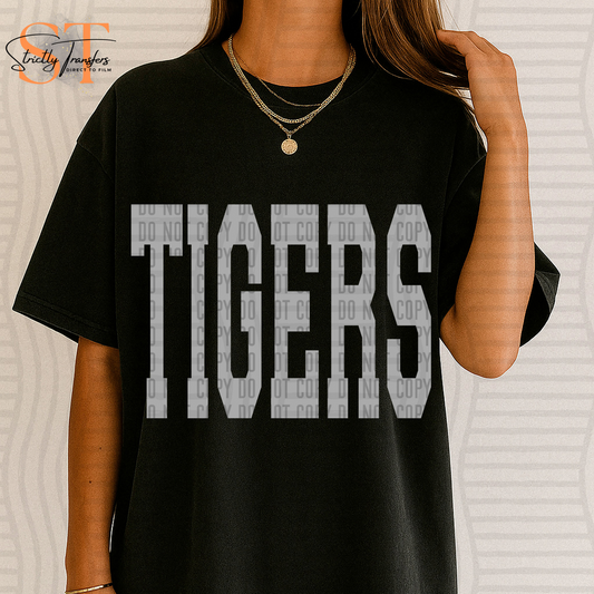 Tigers Oversized Mascot Direct to Film Transfers
