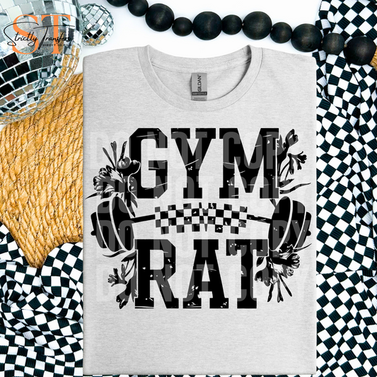 Gym Rat Floral Direct to Film Transfers