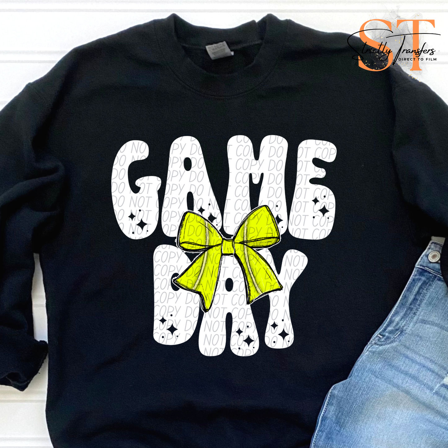 Game Day bows - 8 Sports Direct to Film Transfers