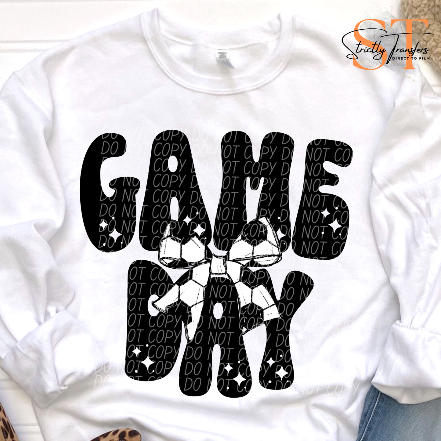 Game Day bows - 8 Sports Direct to Film Transfers