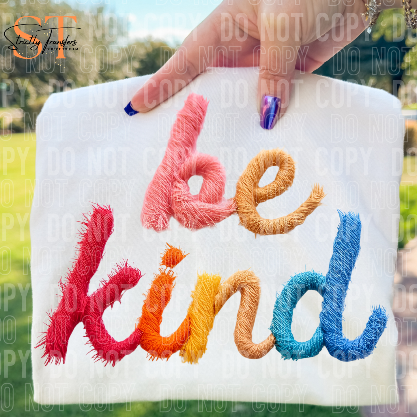 Be Kind Faux Yarn Direct to Film Transfers
