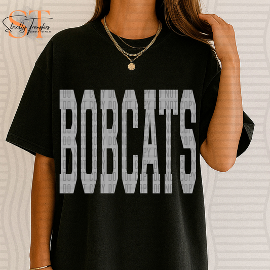 Bobcats Oversized Mascot Direct to Film Transfers