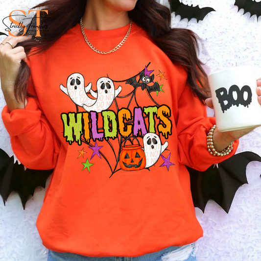 Wildcats Halloween Mascot Direct to Film Transfers