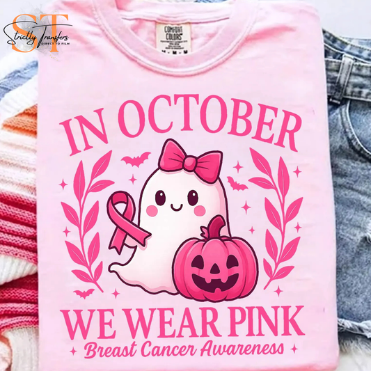 In October We Wear Pink Ghost Direct to Film Transfers