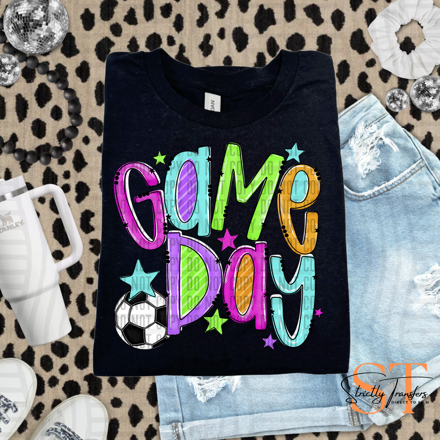 Bright Game Day- 7 Sport options Direct to Film Transfers