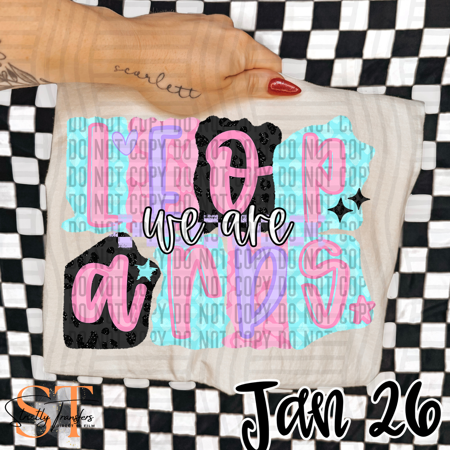 Leopards Preppy Chaos Direct to Film Transfers