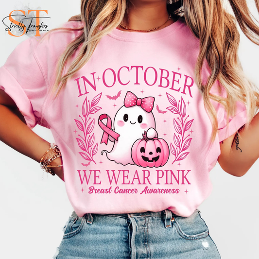 In October We Wear Pink Ghost 2 Direct to Film Transfers