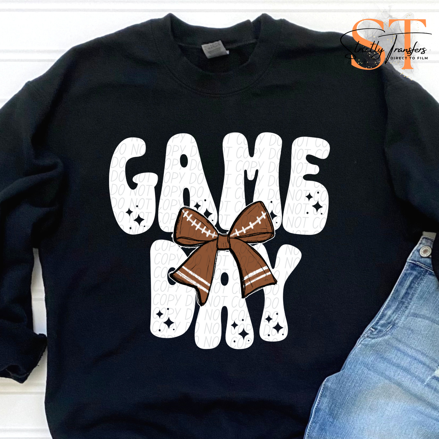 Game Day bows - 8 Sports Direct to Film Transfers