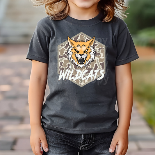 Wildcats Camo Hexagon Direct to Film Transfers