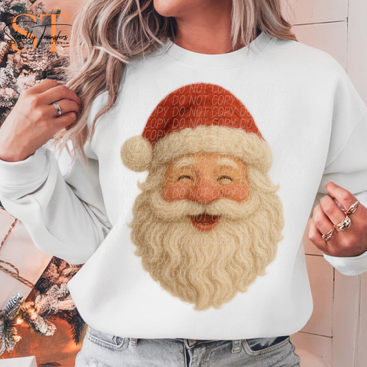 Faux Yarn Jolly Santa Direct to Film Transfers